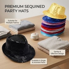 Sequin Glitter Party Cowboy Style Stage Dance Costume Festival Performance Hat