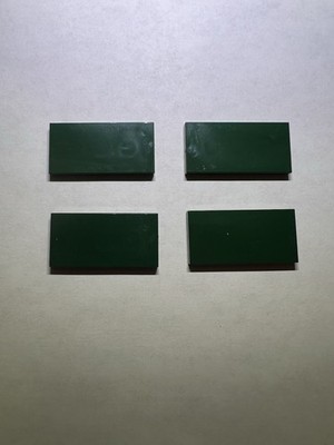 Lego Lot Of 4 2x4 Earth Green Flat Tiles Tile New City