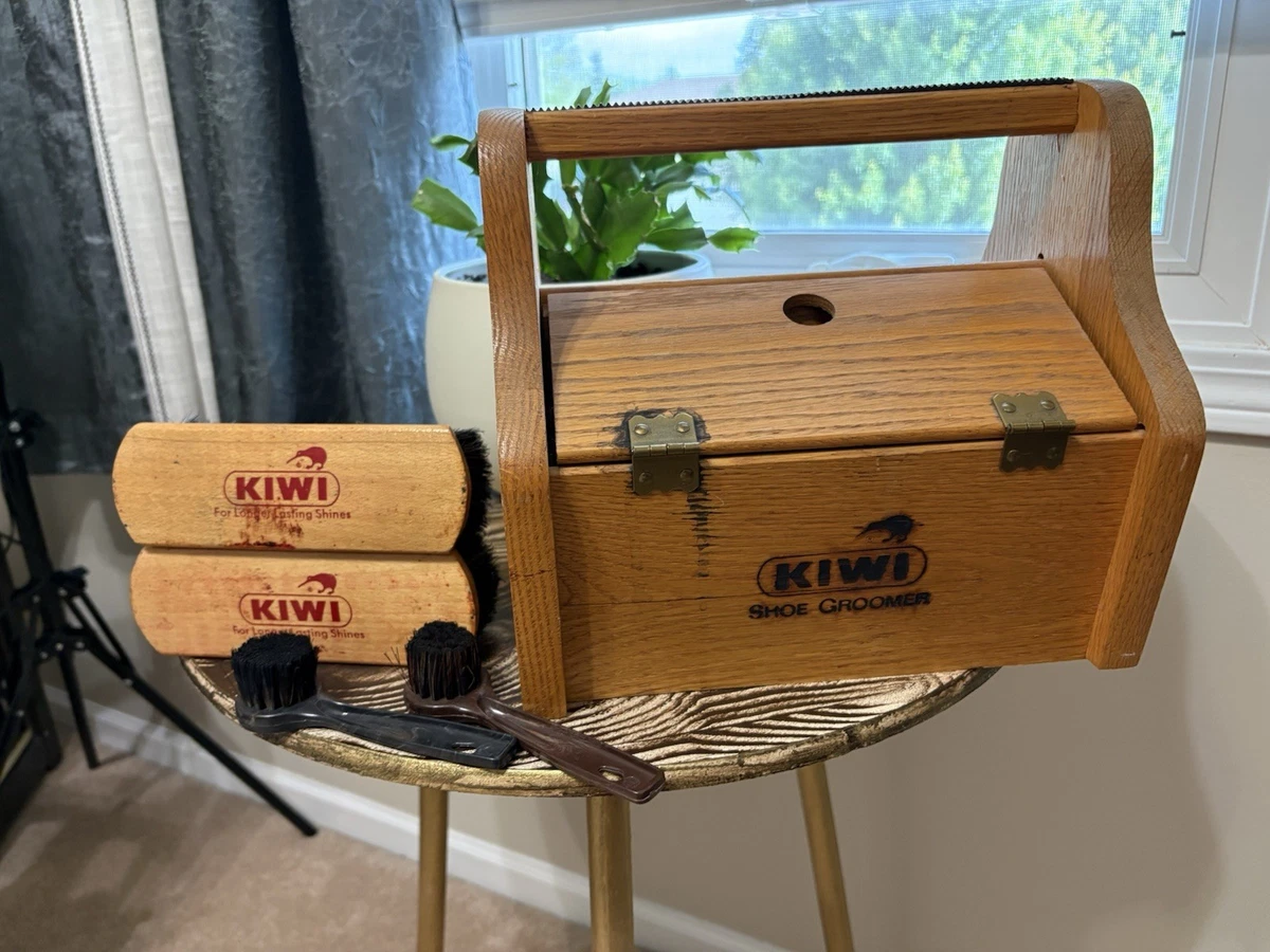 Kiwi Wooden Vintage Shoe Shoe Shine Boxes for sale | eBay