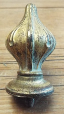 RECLIAMED ORIGINAL BRASS DOOR SCREW IN KNOB FINIAL CABINET HANDEL #F33