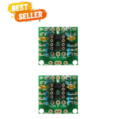 2Pcs Dual OP Amp Preamp DC Amplification Board PCB for NE5532 AD826