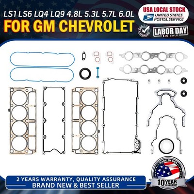 New LS Gasket Set Kit &LS9 Head Gaskets Fit For Chevrolet Silverado 3500 HD OEM