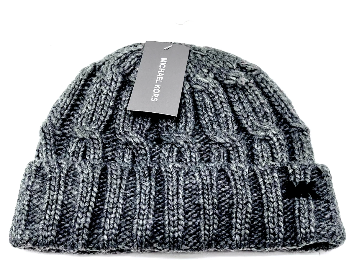 Michael Michael kors gray black beanie hat NEW! Michael Kors MK Repeat Logo Beanie Hat | Mercari main image 3
