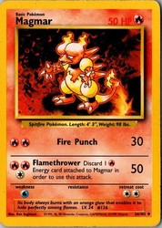 Magmar 36/102 Base Set Unlimited Uncommon