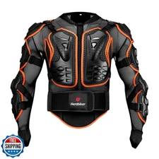 HEROBIKER Motorcycle Full Body Armor Jacket spine chest protection gear Motoc