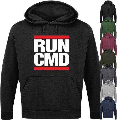 RUN CMD HOODIE lustiger Spruch Neuheit Herren Streber Geschenk Geeky DMC Top - Bild 1 von 17
