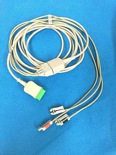 GE Cable Assembly ECG Multilink 2017003-001 with 3 Lead Pincer/Grabbber