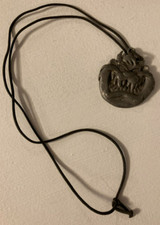 Vintage Taz Pewter Necklace Tazmanian Devil Warner Brothers 1995 Cartoon