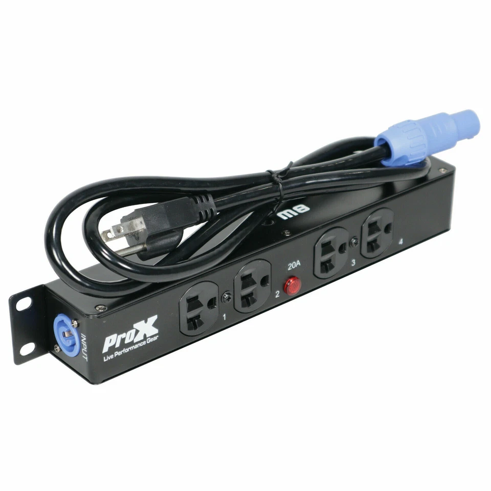 2 cajas divisoras PowerCon azul a gris paso con 4 tomas de corriente alterna Edison hembra Foto 2 de 4