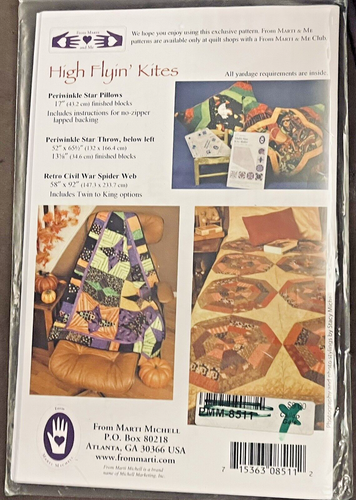 "High Flyin` Kites" Quilt Block Tote Table Runner by Marti Michell /Marti & Me - Picture 2 of 7