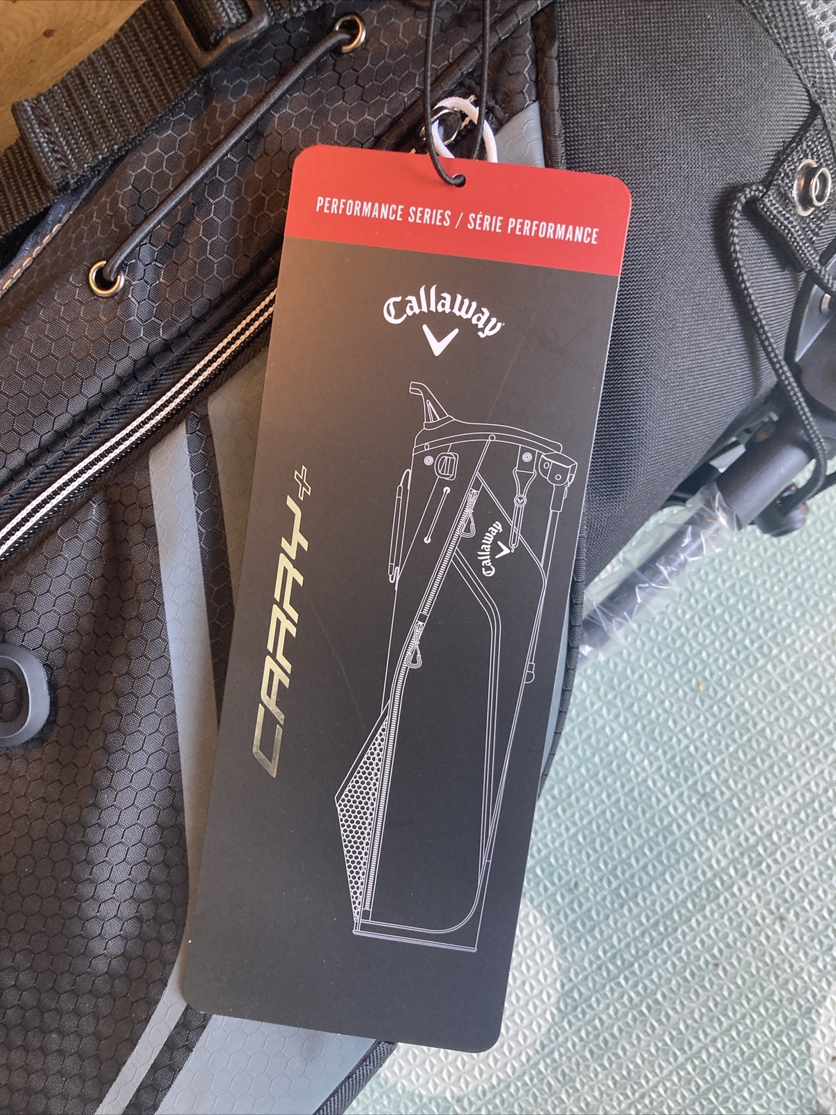 Callaway Carry+ Plus Sunday Pencil Golf Carry Bag, Black/Charcoal, 3