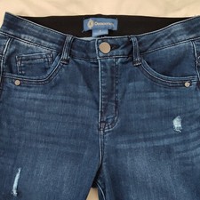 Democracy Womens Size 6 "Ab"solution Mid Rise Black Skinny Jeans