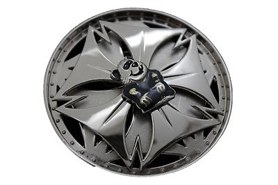 Men Women Silver Metal Belt Buckle Round Spinning Round  display picture 2