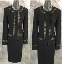 BEAUTIFUL St John knit jacket black suit blazer size 6