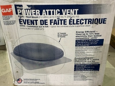 Master Flow ERV6SMWW 1500 CFM Power Attic Vent 50206035979 | eBay