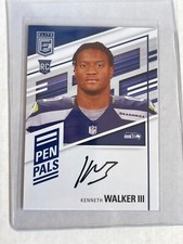 Pen Pals ON CARD AUTO BLACK INK 2022 Donruss Elite ROOKIE KENNETH WALKER SEAHAWK
