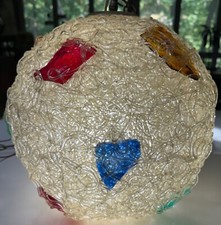 Vintage 70s Acrylic Swag Lamp Light Fixture Mid Century MCM Modern Lighting