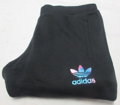 Adidas Originals HG3911 Men's Black Fleece Regular Fit Tref Ser Sweatpants 1 XL