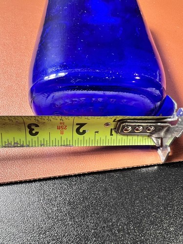 Bottiglia vintage blu cobalto Phillips latte di magnesia 7" senza coperchio - Foto 7 di 7