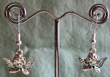 CHERUB ANGEL EARRINGS - Pewter with Sterling Silver Ear Wires GP on request 