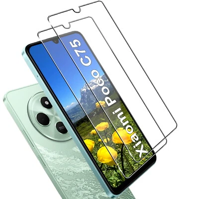 EGEDI 2x für Xiaomi POCO C75 Echt Glas Display Schutz Panzerfolie 9H Folie Schutzglas