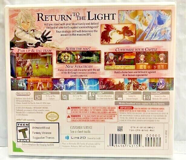 北米版】Fire Emblem Fates Birthright 3DS Fire Emblem Fates