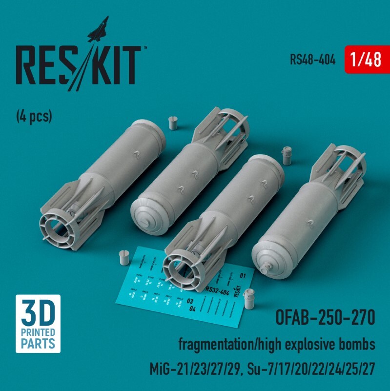OFAB-250-270 fragmentation/high explosive bombs (4 pcs) 1/48