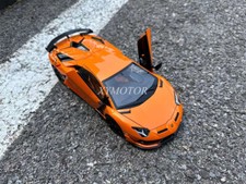 AUTOart 1:18 Lamborghini AVENTADOR SVJ Diecast Model Car White/Black/Orange/Blue