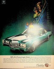 Original 1970 Vintage Cadillac Ad: Fleetwood Eldorado with Electric Sunroof