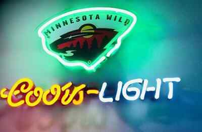 20''x16'' Minnesota Wild Light Beer Flex LED Neon Sign Light Lamp Bar Club Garage