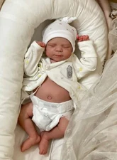 18in Lifelike Reborn Baby Dolls Full Body Vinyl Boy Sleeping Waterproof Newborn