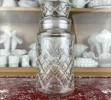 Planters 1983 Mr Peanut Glass Jar Canister 8" Tall Collectible Advertising