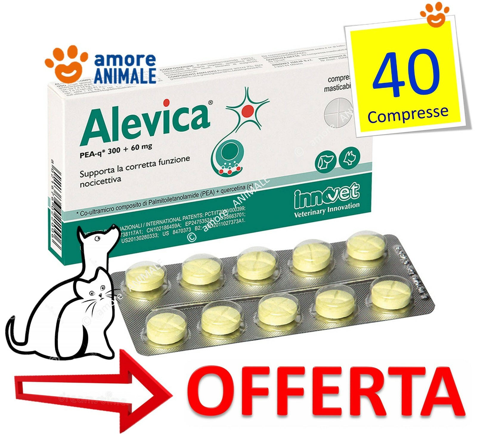 Innovet Alevica 40 cpr: Controllo Dolore e Stress Ossidativo Pet