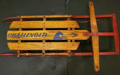 Vintage ''Challenger'' Standard Novelty Works/Lightning Guider Snow Sled