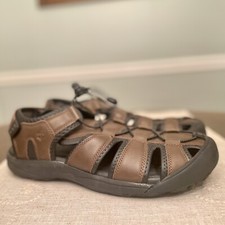 Khombu Men's Travis Active Sandals Closed Toe Brown Fisherman 1179295 Size 12M