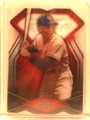 2011 TOPPS DIAMOND DIE CUT DDC-54 ERNIE BANKS CHICAGO CUBS W/ PROTECTOR COATING