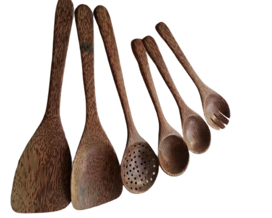 COCONUT WOODEN SPOON 6 pcs set/Kitchen Equipment/100% Eco Friendly Handcraft
