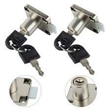 Hardware Cabinet Lock Bookcase Solid Lock Matching Key 2PCS Cabinet Door Locks