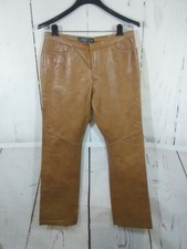 Vintage GAP Leather Pants Womens 8 Brown Boot Cut Y2K Biker Moto Boho Western