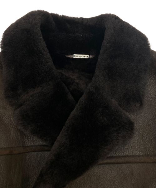 ALTRA HUGO BOSS Giacca Uomo Doppiopetto Pelle Shearling Marrone Triye Taglia 48