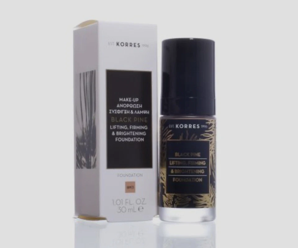 Base lifting, reafirmante e iluminadora Korres Black Pine BPF3 1,01 fl oz B Foto 3 de 4