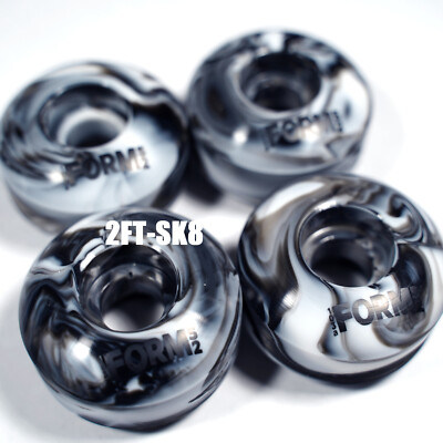 FORM 52MM 103A BLACK WHITE MARBLE SKATEBOARD wheels (set of 4)