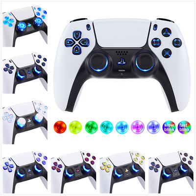 Multi-Colors Luminated Button LED Kit Thumbstick for PS5 Controller BDM-030 040