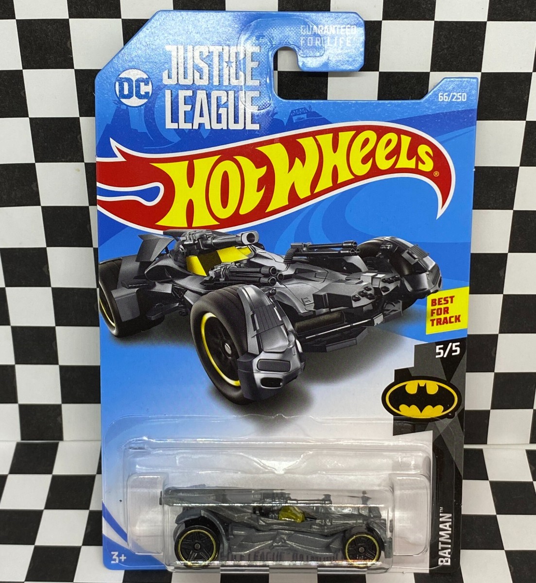 Hot Wheels 2019 Mainline Batman DC Justice League Grey Batmobile 1