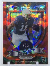 💥MICAH PARSONS ROOKIE 2021💥PRIZM DRAFT RED CRACKED ICE CRUSADE💥COWBOYS🔥🔥