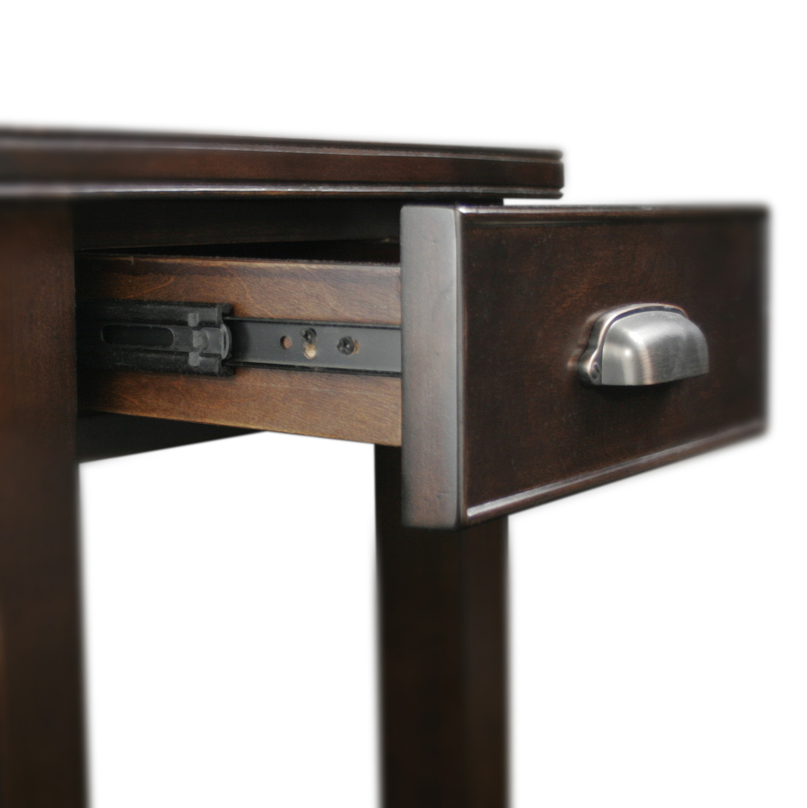 Leick Furniture Laurent Solid Wood Square End Table in Chocolate Cherry