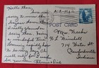 1955 Posted 4ct Air Mail New Miami Beach Bandshell @ Biscayne St. Linen Postcard — photo 2
