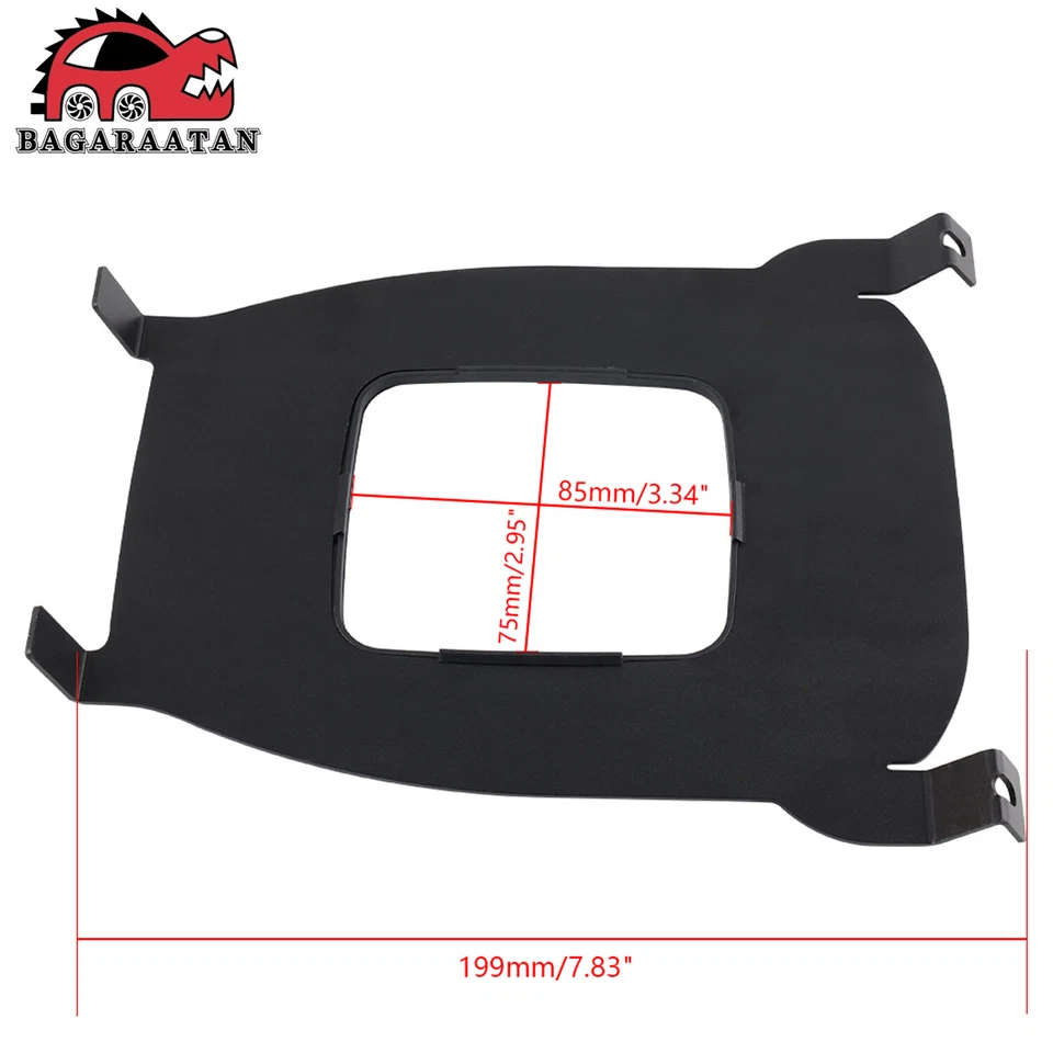 Black Aluminum For Maxim Shift Boot Delete Cover Plate For Honda Civic 1996-2000 - Image 2 of 4