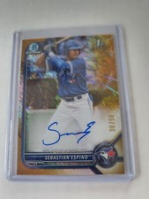2022 Bowman Chrome SEBASTIAN ESPINO Gold Shimmer Refractor 1st Bowman Auto /50