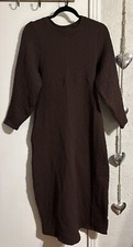 NWOT Free People Midi Sweater Dress Gabby Seamless Brown Stretchy Bodycon M/L
